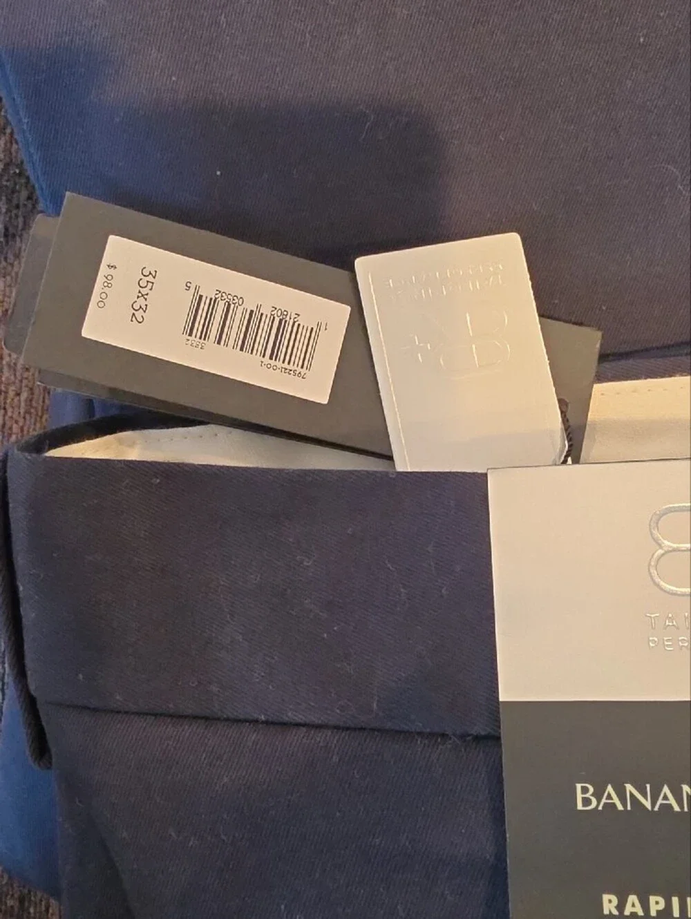Banana Republic Navy Rapid Movement Chino - Fulton Skinny Fit